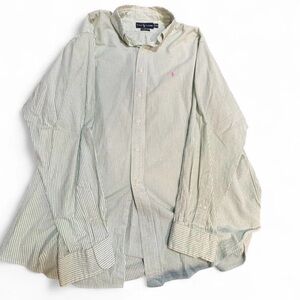 Ralph Lauren Light Green Striped Polo Shirt